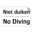 Niet duiken - No Diving