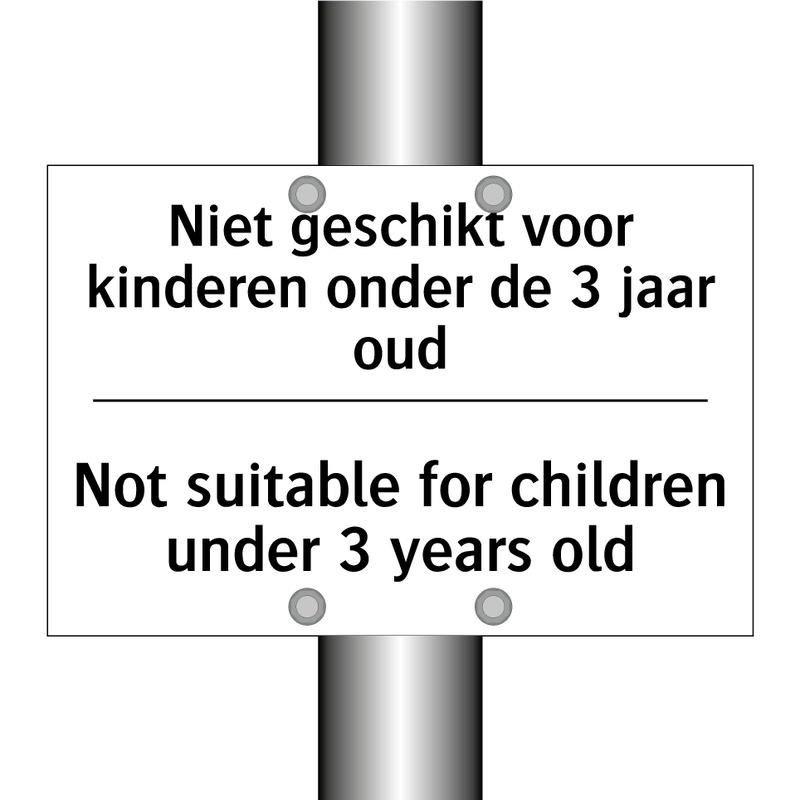 Niet geschikt voor kinderen onder /.../ - Not suitable for children under /.../
