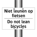 Niet leunen op fietsen - Do not lean bicycles