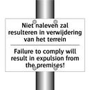 Niet naleven zal resulteren in /.../ - Failure to comply will result /.../
