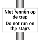 Niet rennen op de trap - Do not run on the stairs
