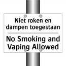 Niet roken en dampen toegestaan/.../ - No Smoking and Vaping Allowed