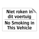 Niet roken in dit voertuig - No Smoking in This Vehicle