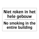 Niet roken in het hele gebouw - No smoking in the entire building/.../