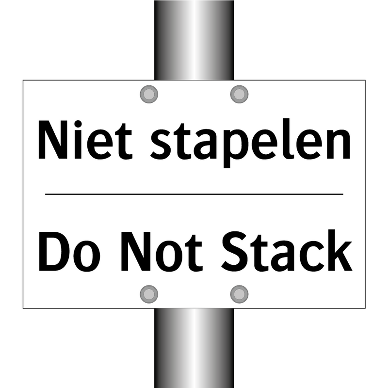 Niet stapelen - Do Not Stack