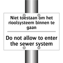 Niet toestaan om het rioolsysteem /.../ - Do not allow to enter the sewer /.../