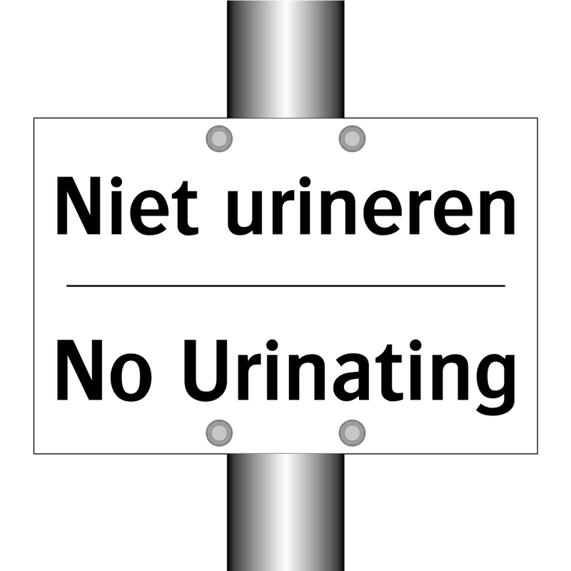 Niet urineren - No Urinating