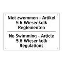 Niet zwemmen - Artikel 5.6 Wiesenkolk /.../ - No Swimming - Article 5.6 Wiesenkolk /.../