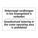 Onbevoegd rondhangen in het kraangebied /.../ - Unauthorized loitering in the /.../