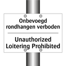 Onbevoegd rondhangen verboden - Unauthorized Loitering Prohibited/.../