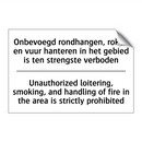 Onbevoegd rondhangen, roken en /.../ - Unauthorized loitering, smoking, /.../