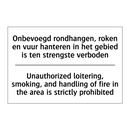 Onbevoegd rondhangen, roken en /.../ - Unauthorized loitering, smoking, /.../