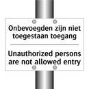 Onbevoegden zijn niet toegestaan /.../ - Unauthorized persons are not allowed /.../