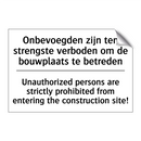 Onbevoegden zijn ten strengste /.../ - Unauthorized persons are strictly /.../