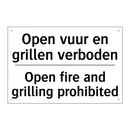 Open vuur en grillen verboden - Open fire and grilling prohibited/.../