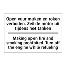 Open vuur maken en roken verboden. /.../ - Making open fire and smoking prohibited. /.../
