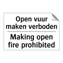 Open vuur maken verboden - Making open fire prohibited