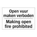 Open vuur maken verboden - Making open fire prohibited