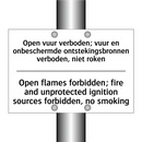 Open vuur verboden; vuur en onbeschermde /.../ - Open flames forbidden; fire and /.../