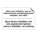 Open vuur verboden; vuur en onbeschermde /.../ - Open flames forbidden; fire and /.../