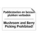 Paddestoelen en bessen plukken /.../ - Mushroom and Berry Picking Prohibited!/.../