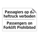 Passagiers op de heftruck verboden/.../ - Passengers on Forklift Prohibited/.../