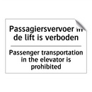 Passagiersvervoer in de lift is /.../ - Passenger transportation in the /.../