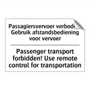 Passagiersvervoer verboden! Gebruik /.../ - Passenger transport forbidden! /.../