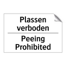 Plassen verboden - Peeing Prohibited