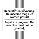 Reparaties in uitvoering. De machine /.../ - Repairs in progress. The machine /.../