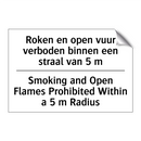 Roken en open vuur verboden binnen /.../ - Smoking and Open Flames Prohibited /.../