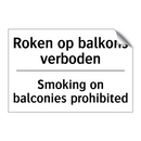 Roken op balkons verboden - Smoking on balconies prohibited/.../