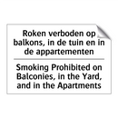 Roken verboden op balkons, in /.../ - Smoking Prohibited on Balconies, /.../