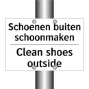 Schoenen buiten schoonmaken - Clean shoes outside