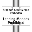 Staande bromfietsen verboden - Leaning Mopeds Prohibited