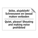 Stilte, alsjeblieft! Schreeuwen /.../ - Quiet, please! Shouting and making /.../