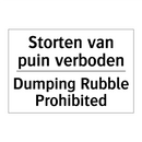Storten van puin verboden - Dumping Rubble Prohibited