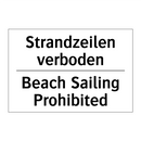 Strandzeilen verboden - Beach Sailing Prohibited