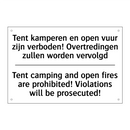 Tent kamperen en open vuur zijn /.../ - Tent camping and open fires are /.../