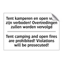 Tent kamperen en open vuur zijn /.../ - Tent camping and open fires are /.../