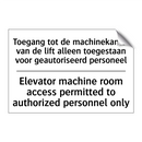 Toegang tot de machinekamer van /.../ - Elevator machine room access permitted /.../