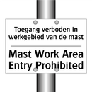Toegang verboden in werkgebied /.../ - Mast Work Area Entry Prohibited/.../