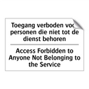 Toegang verboden voor personen /.../ - Access Forbidden to Anyone Not /.../