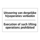 Uitvoering van dergelijke hijsoperaties /.../ - Execution of such lifting operations /.../