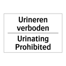 Urineren verboden - Urinating Prohibited