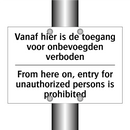 Vanaf hier is de toegang voor /.../ - From here on, entry for unauthorized /.../