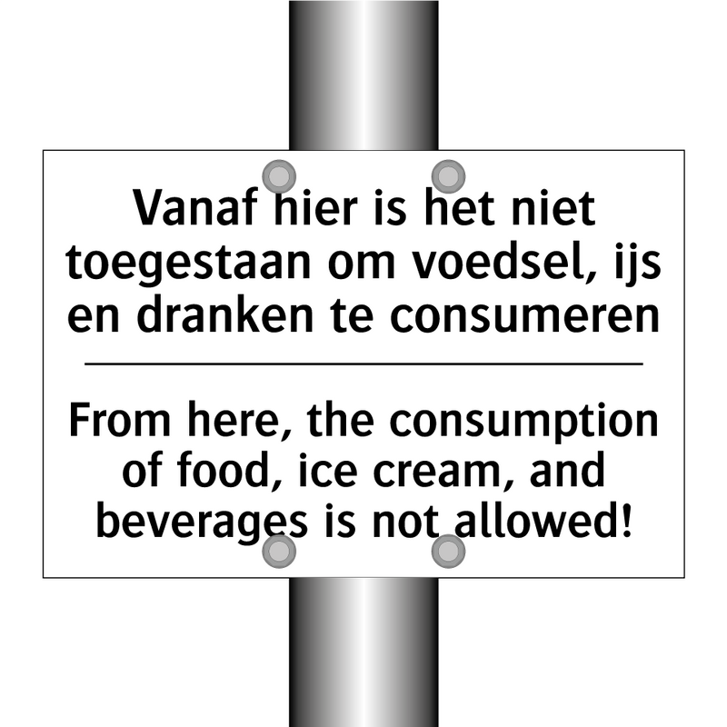 Vanaf hier is het niet toegestaan /.../ - From here, the consumption of /.../
