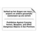 Verbod op het dragen van messen, /.../ - Prohibition Against Carrying Knives, /.../