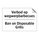 Verbod op wegwerpbarbecues - Ban on Disposable Grills