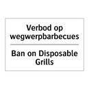 Verbod op wegwerpbarbecues - Ban on Disposable Grills